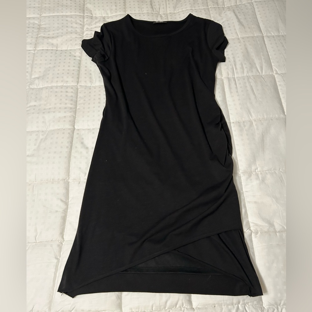 Chic Asymmetrical Black Dress